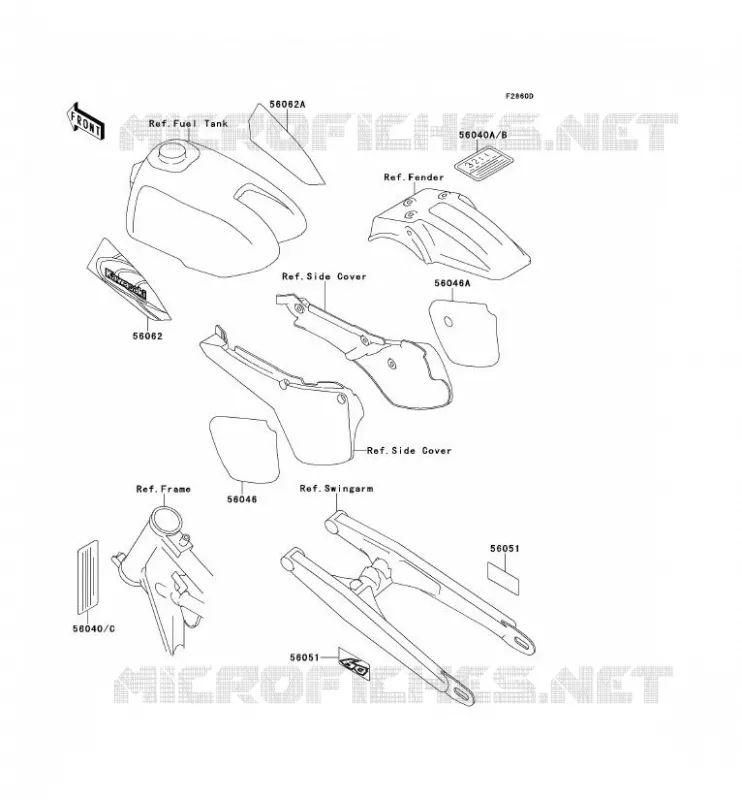 LABEL Kawasaki TOUT-TERRAIN 60 1998 KX60  KX60-B14