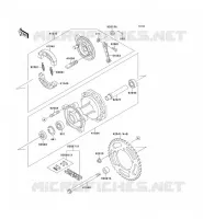 MOYEU ARRIERE pour Kawasaki KX60 1998