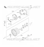MOYEU AVANT pour Kawasaki KX60 1998