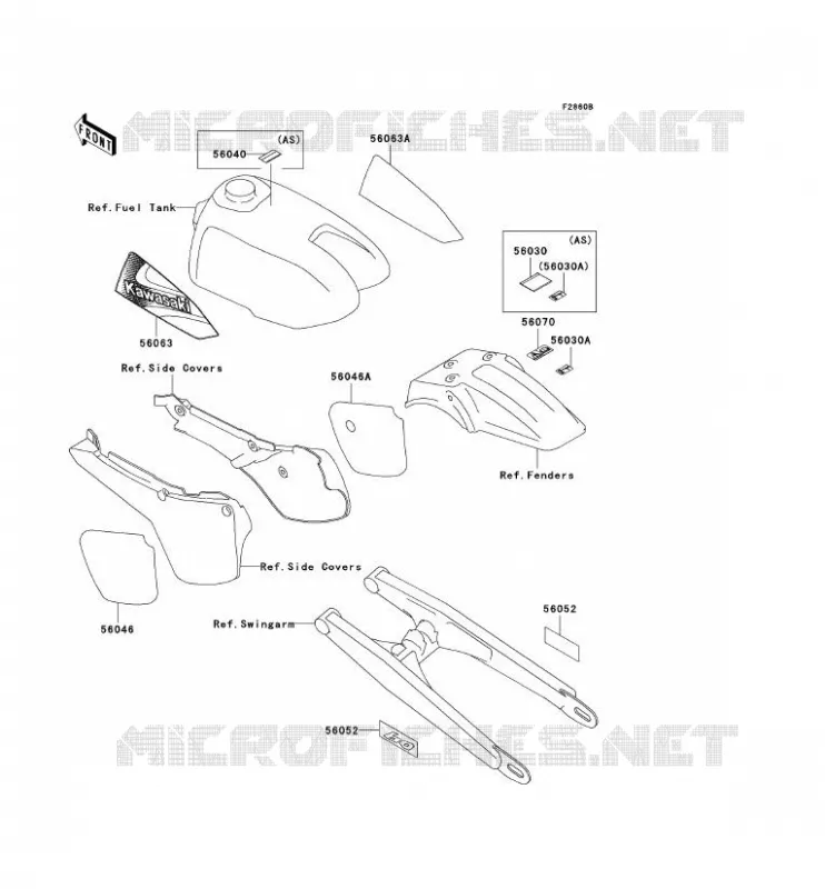 LABEL Kawasaki TOUT-TERRAIN 60 2001 KX60  KX60-B17