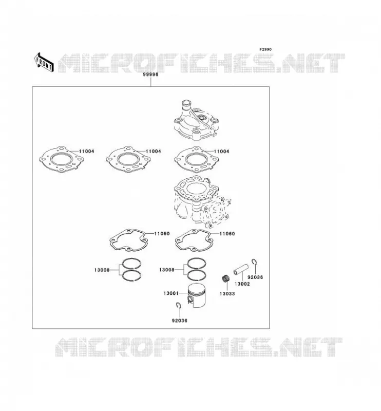 PIECE EN OPTION Kawasaki TOUT-TERRAIN 60 2001 KX60  KX60-B17