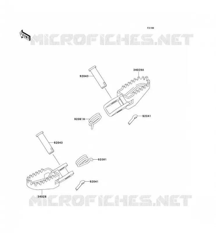 REPOSE PIED Kawasaki TOUT-TERRAIN 60 2001 KX60  KX60-B17