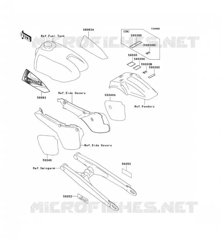 LABEL Kawasaki TOUT-TERRAIN 60 2001 KX60  KX60-B17
