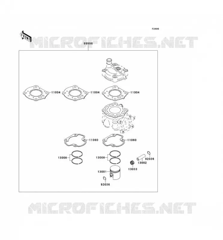 PIECE EN OPTION Kawasaki TOUT-TERRAIN 60 2001 KX60  KX60-B17