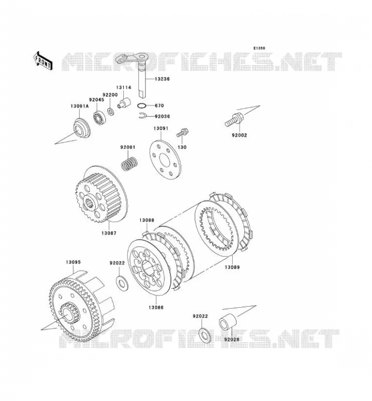 EMBRAYAGE Kawasaki TOUT-TERRAIN 60 2003 KX60  KX60-B19