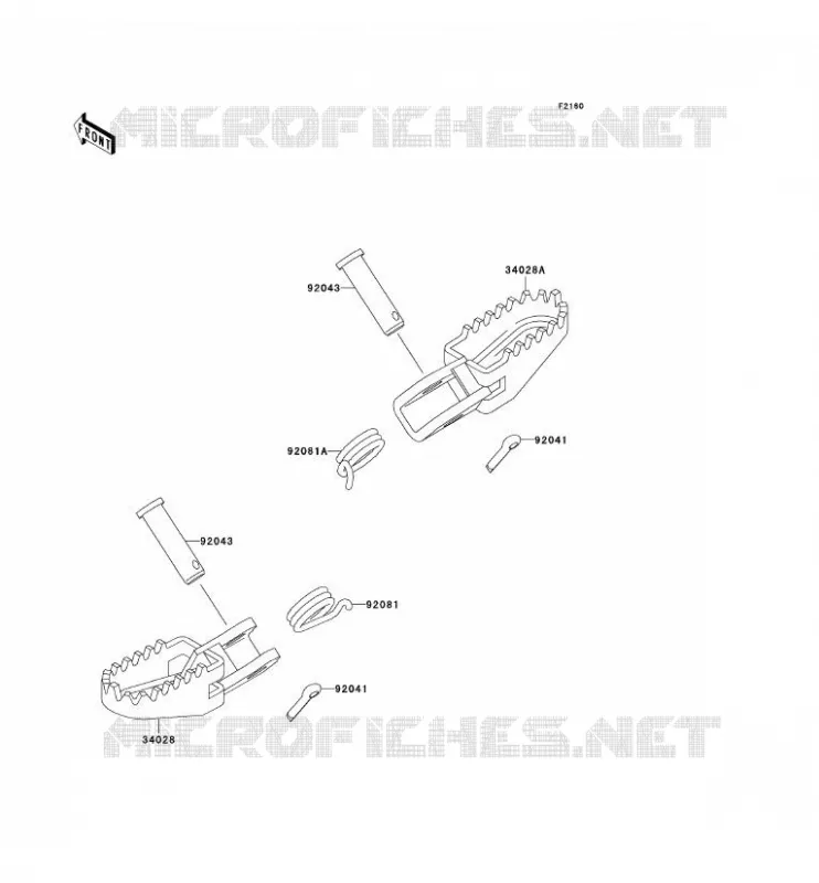 REPOSE PIED Kawasaki TOUT-TERRAIN 60 2003 KX60  KX60-B19