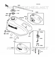 RESERVOIR CARBURANT pour Kawasaki KX60 1986
