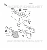 CACHE LAT&Eacute;RAL pour Kawasaki KX60 1986