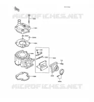 CULASSE/CYLINDRE pour Kawasaki KX60 1986