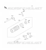 BARILLET/FOURCHETTE pour Kawasaki KX60 1991
