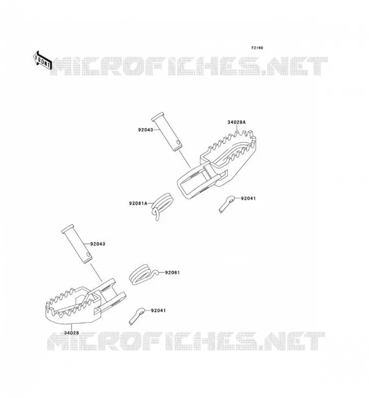 REPOSE PIED Kawasaki TOUT-TERRAIN 60 1993 KX60  KX60-B9