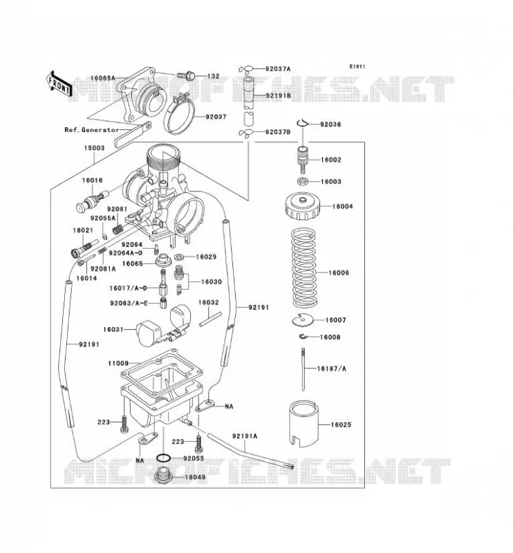 CARBURATEUR Kawasaki TOUT-TERRAIN 65 2000 KX65  KX65-A1