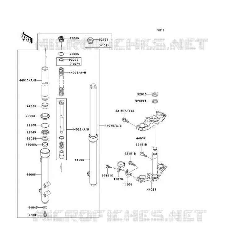 FOURCHE Kawasaki TOUT-TERRAIN 65 2000 KX65  KX65-A1