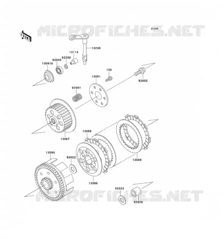 EMBRAYAGE Kawasaki TOUT-TERRAIN 65 2001 KX65  KX65-A2
