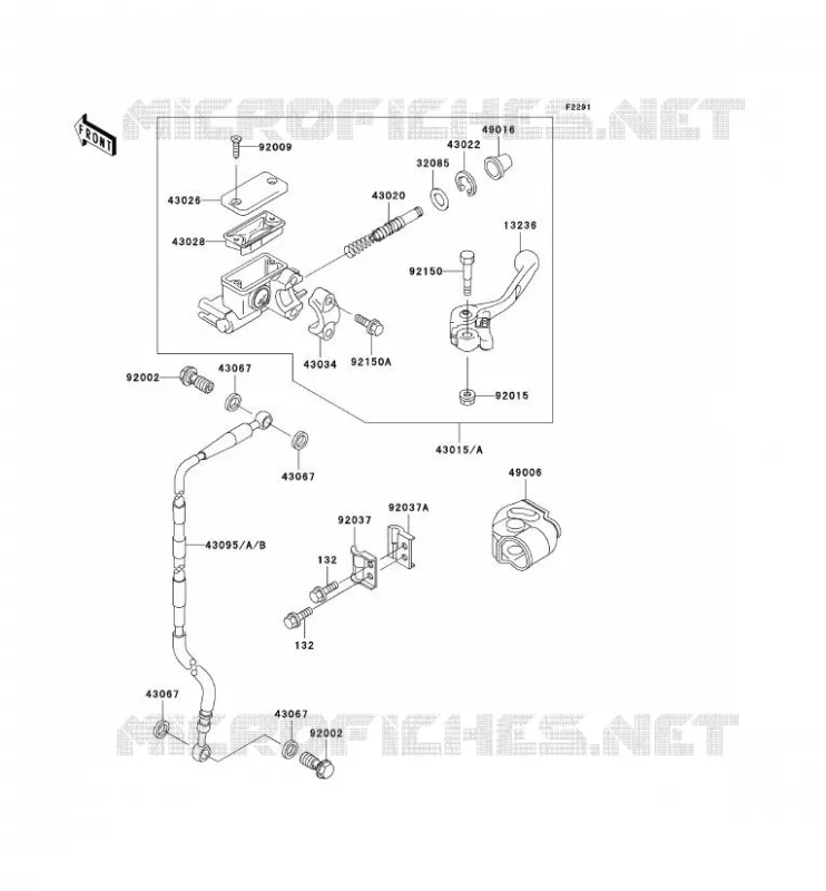 MAITRE CYLINDRE AV Kawasaki TOUT-TERRAIN 65 2001 KX65  KX65-A2