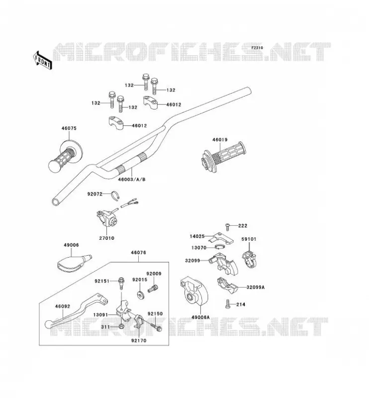 GUIDON Kawasaki TOUT-TERRAIN 65 2001 KX65  KX65-A2