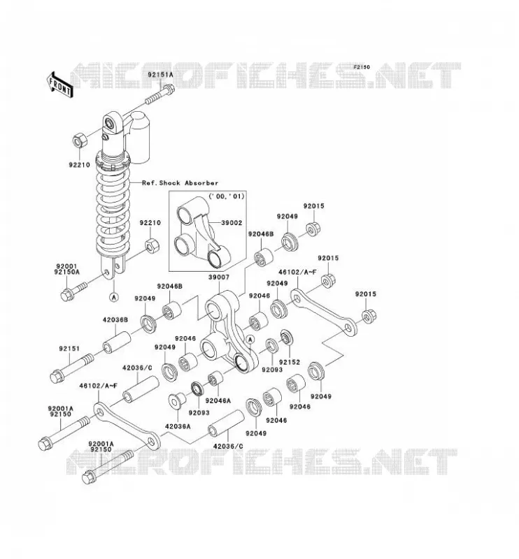 SUSPENSION Kawasaki TOUT-TERRAIN 65 2002 KX65  KX65-A3
