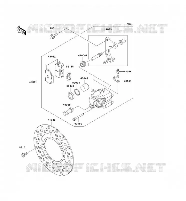 FREIN AVANT Kawasaki TOUT-TERRAIN 65 2002 KX65  KX65-A3