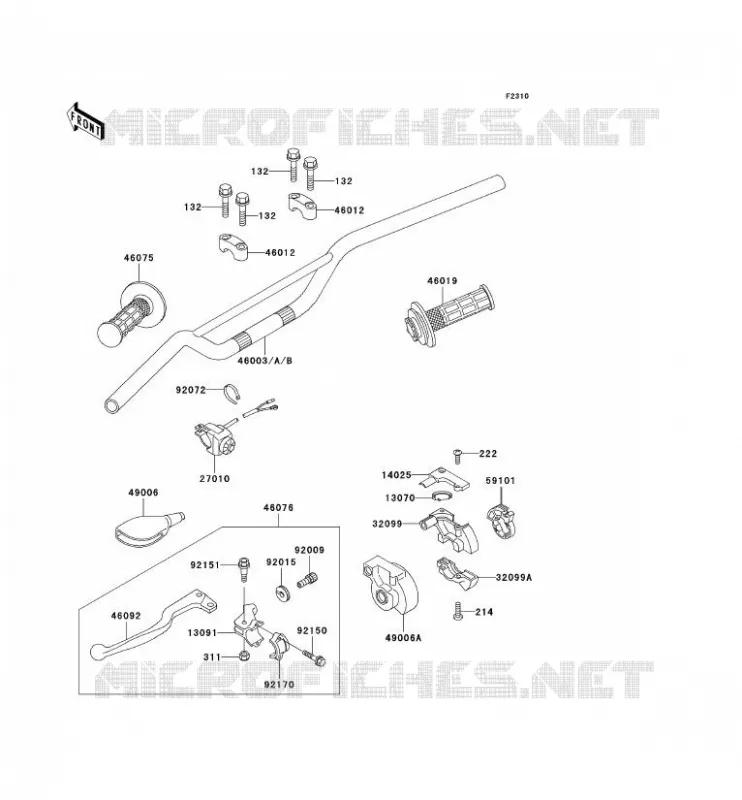 GUIDON Kawasaki TOUT-TERRAIN 65 2002 KX65  KX65-A3