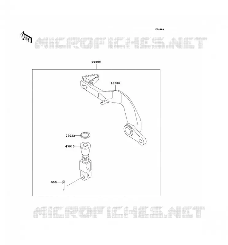 PIECE EN OPTION(PEDALE DE FREIN) Kawasaki TOUT-TERRAIN 65 2003 KX65  KX65-A4