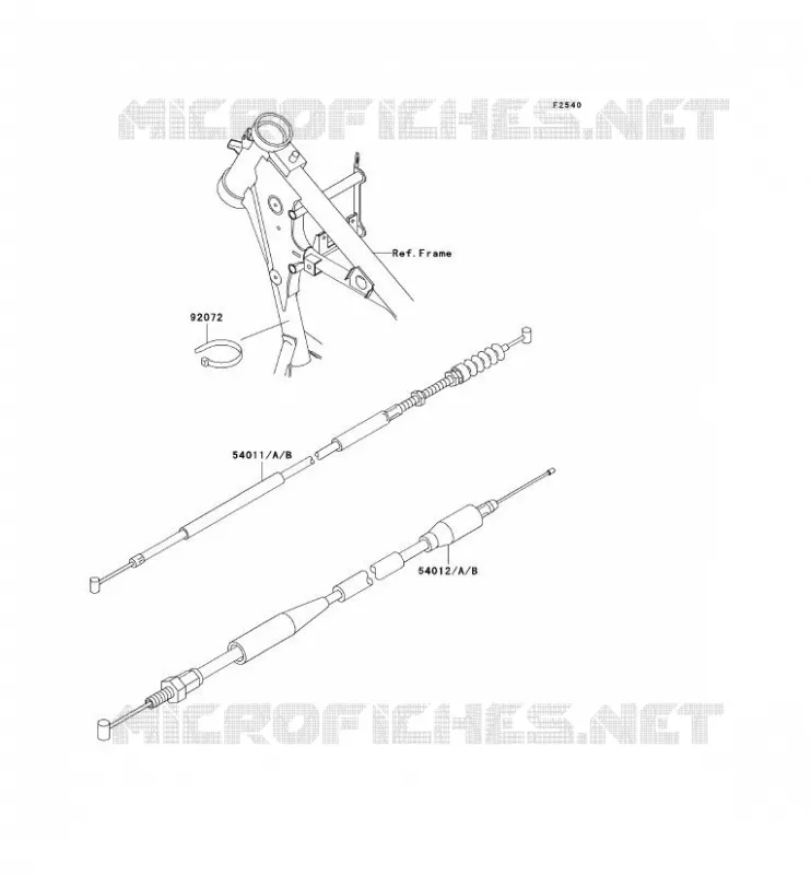 CABLES Kawasaki TOUT-TERRAIN 65 2004 KX65  KX65-A5
