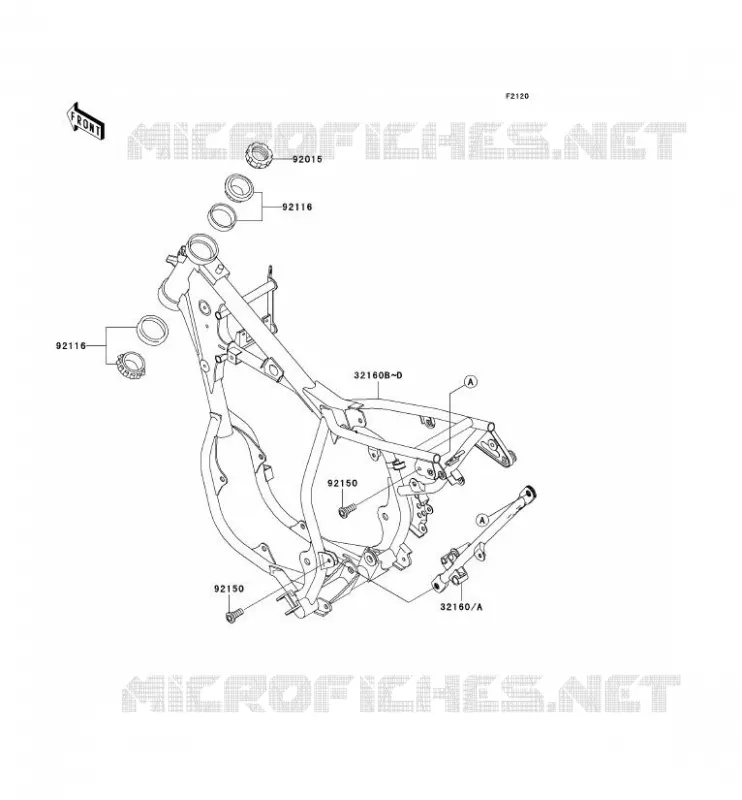 CH&Acirc;SSIS Kawasaki TOUT-TERRAIN 65 2004 KX65  KX65-A5