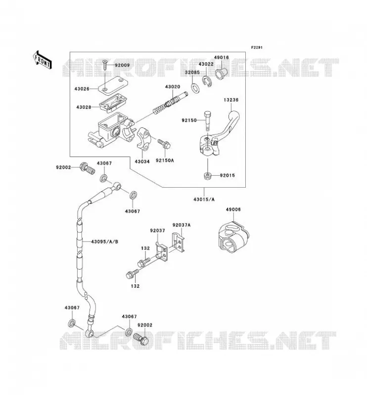 MAITRE CYLINDRE AV Kawasaki TOUT-TERRAIN 65 2004 KX65  KX65-A5