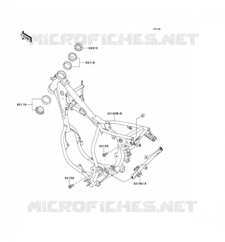 CH&Acirc;SSIS Kawasaki TOUT-TERRAIN 65 2004 KX65  KX65-A5