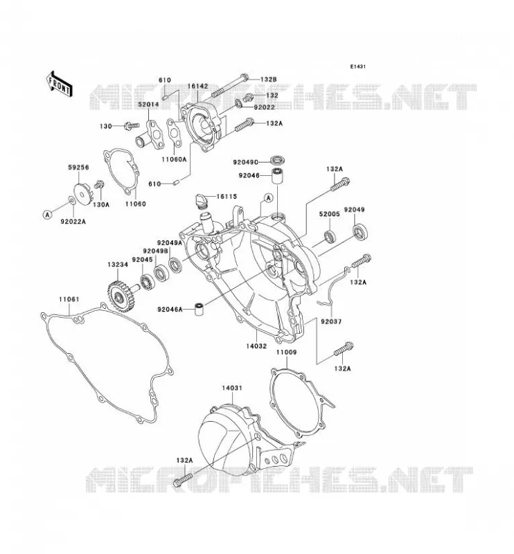 COUVERCLES MOTEUR Kawasaki TOUT-TERRAIN 65 2005 KX65  KX65-A6
