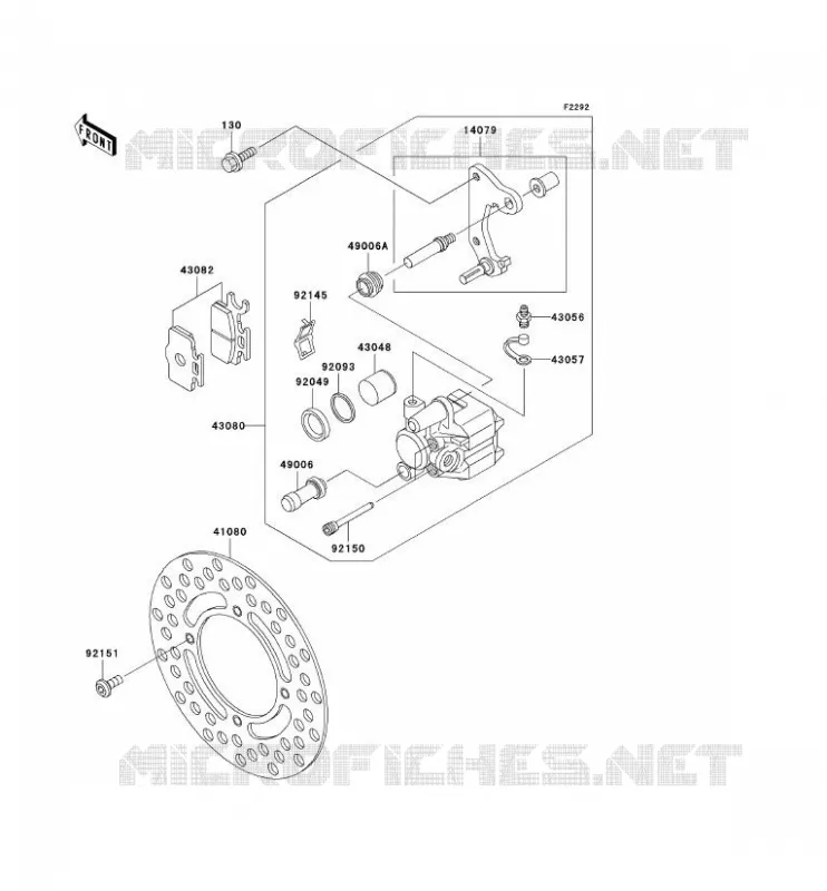 FREIN AVANT Kawasaki TOUT-TERRAIN 65 2005 KX65  KX65-A6