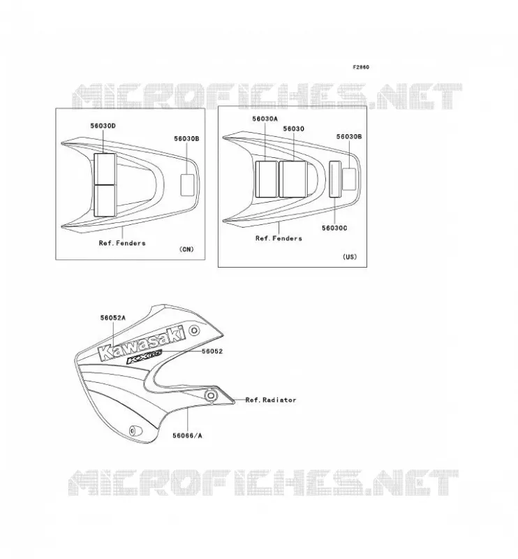 LABEL Kawasaki TOUT-TERRAIN 65 2005 KX65  KX65-A6