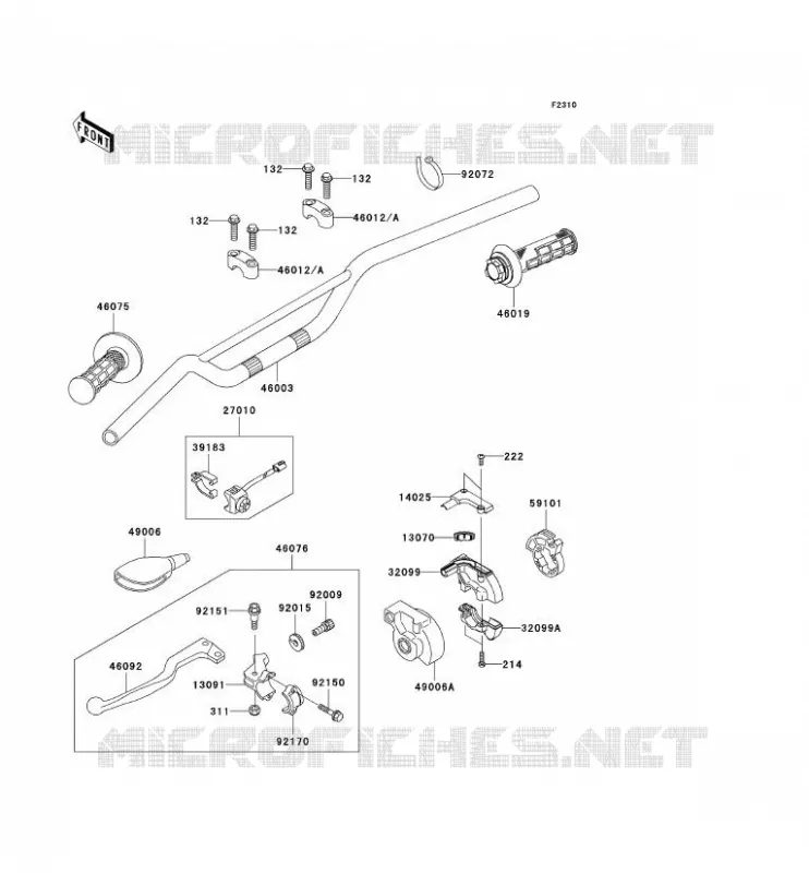 GUIDON Kawasaki TOUT-TERRAIN 65 2006 KX65  KX65A6F