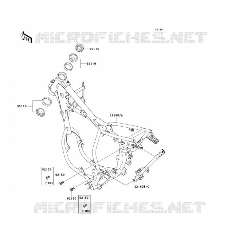 CH&Acirc;SSIS Kawasaki TOUT-TERRAIN 65 2006 KX65  KX65A6F