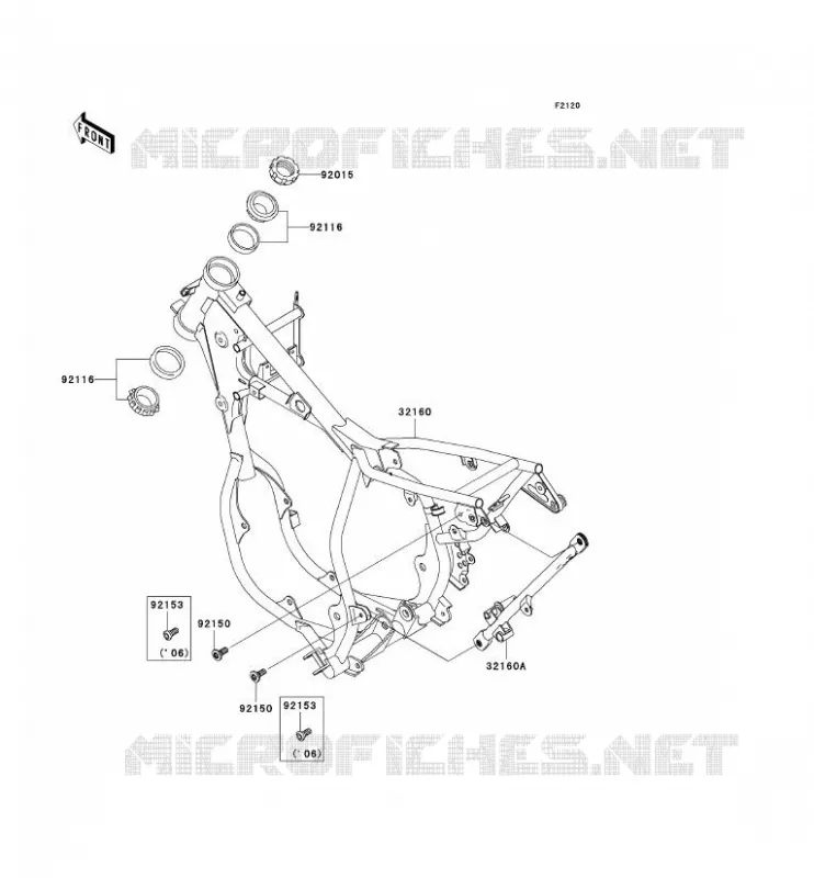 CH&Acirc;SSIS Kawasaki TOUT-TERRAIN 65 2007 KX65  KX65A7F