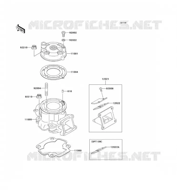 CULASSE/CYLINDRE Kawasaki TOUT-TERRAIN 65 2007 KX65  KX65A7F