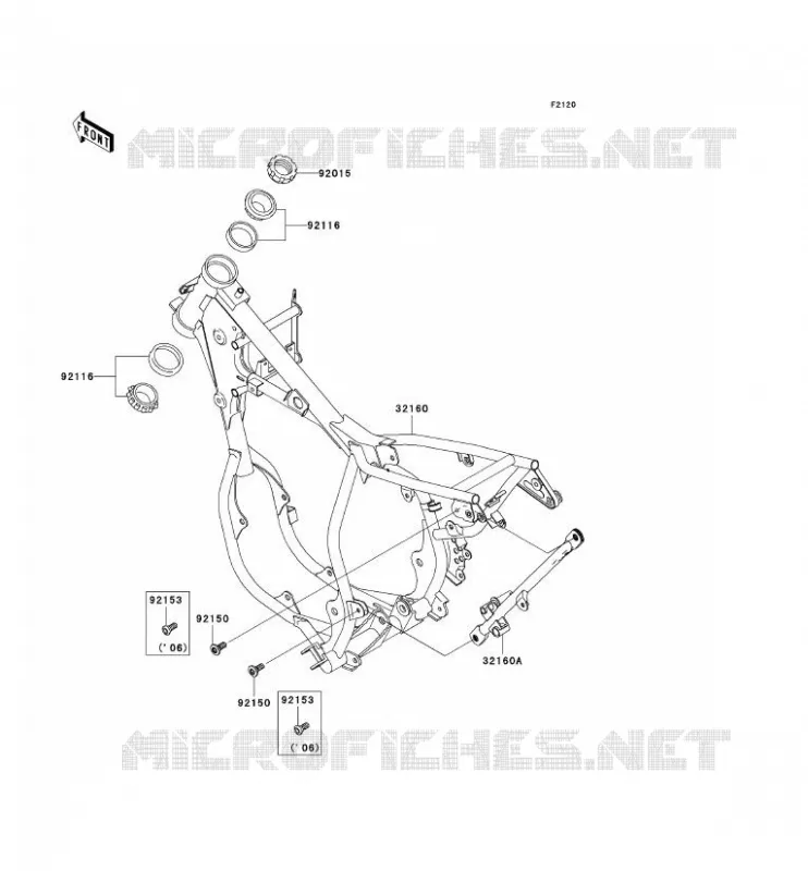 CH&Acirc;SSIS Kawasaki TOUT-TERRAIN 65 2008 KX65  KX65A8F