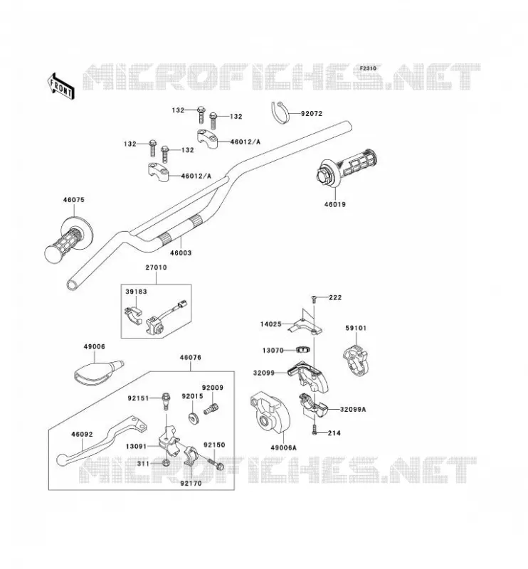 GUIDON Kawasaki TOUT-TERRAIN 65 2008 KX65  KX65A8F