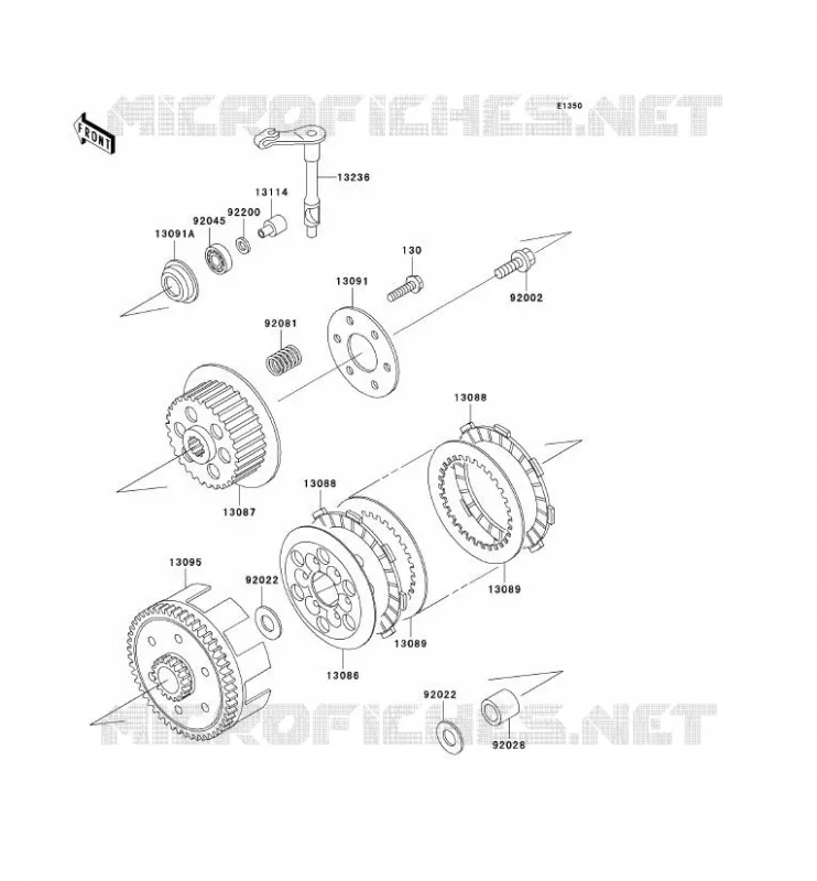 EMBRAYAGE Kawasaki TOUT-TERRAIN 65 2009 KX65  KX65A9F