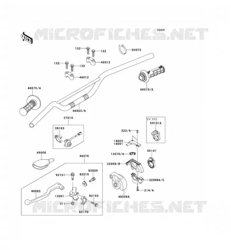 GUIDON Kawasaki TOUT-TERRAIN 65 2010 KX65  KX65AAF
