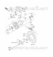 MOYEU ARRIERE pour Kawasaki KX65 2011