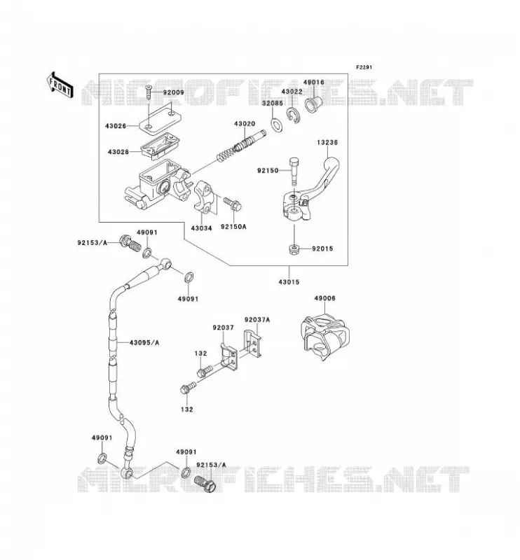 MAITRE CYLINDRE AV Kawasaki TOUT-TERRAIN 65 2011 KX65  KX65ABF