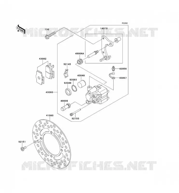 FREIN AVANT Kawasaki TOUT-TERRAIN 65 2012 KX65  KX65ACF