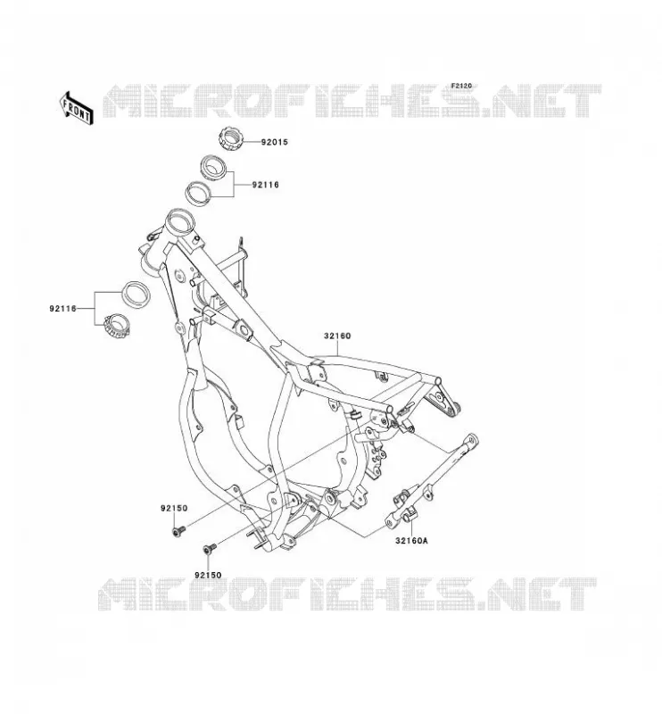 CH&Acirc;SSIS Kawasaki TOUT-TERRAIN 65 2012 KX65  KX65ACF