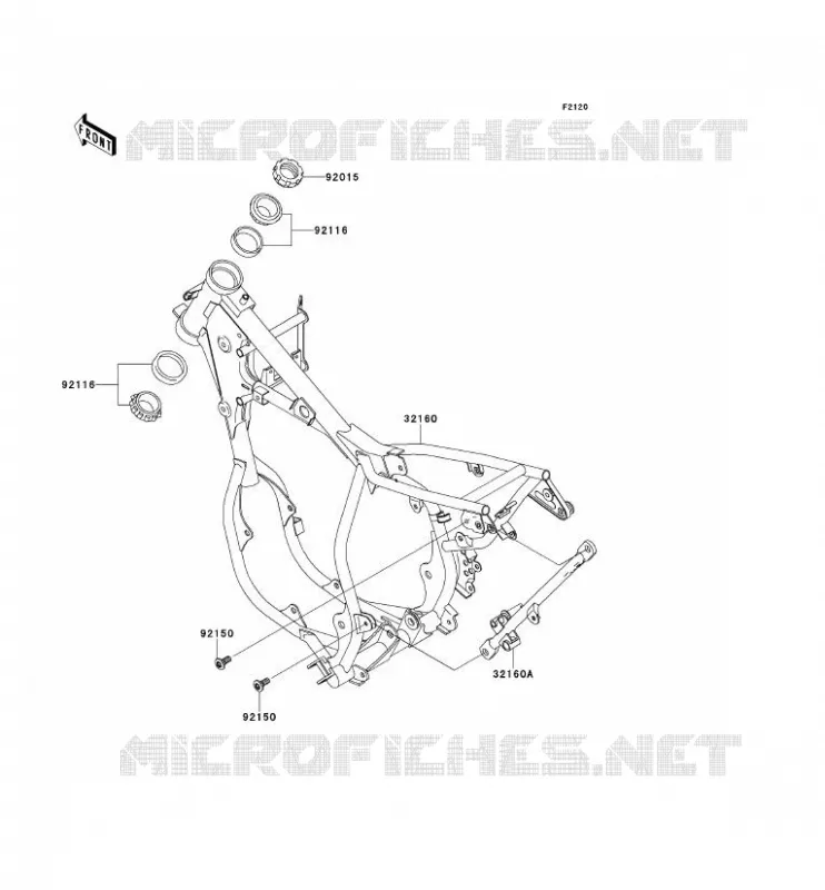 CH&Acirc;SSIS Kawasaki TOUT-TERRAIN 65 2014 KX65  KX65AEF
