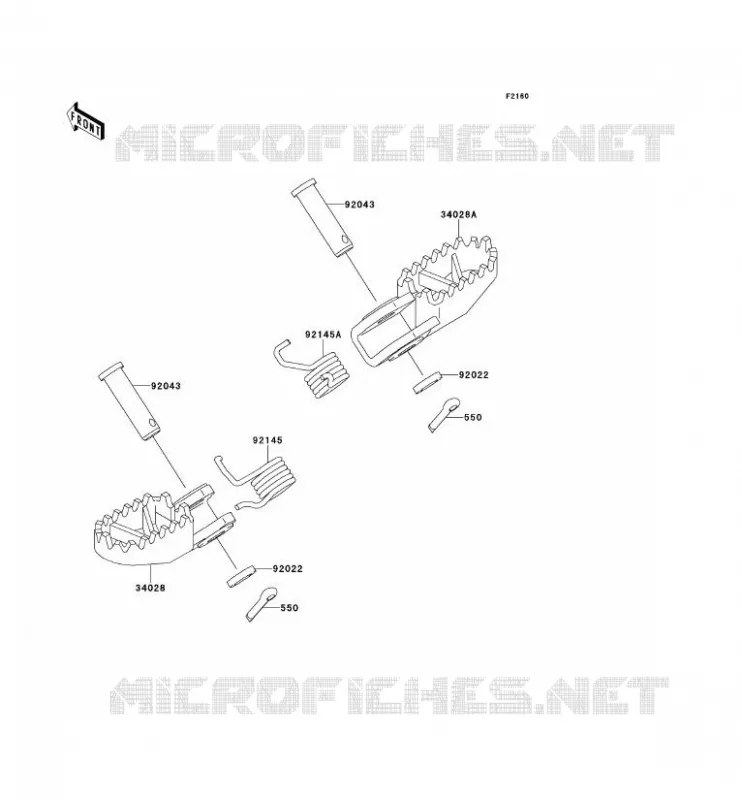 REPOSE PIED Kawasaki TOUT-TERRAIN 65 2014 KX65  KX65AEF