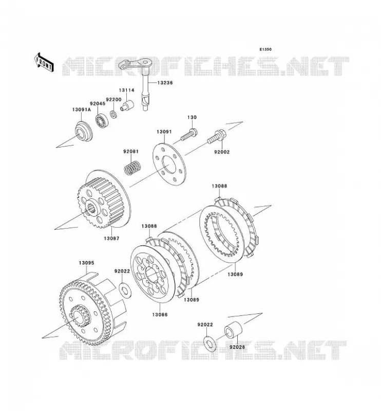 EMBRAYAGE Kawasaki TOUT-TERRAIN 65 2014 KX65  KX65AEF