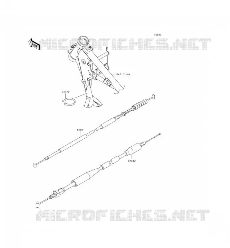 CABLES Kawasaki TOUT-TERRAIN 65 2015 KX65  KX65AFF