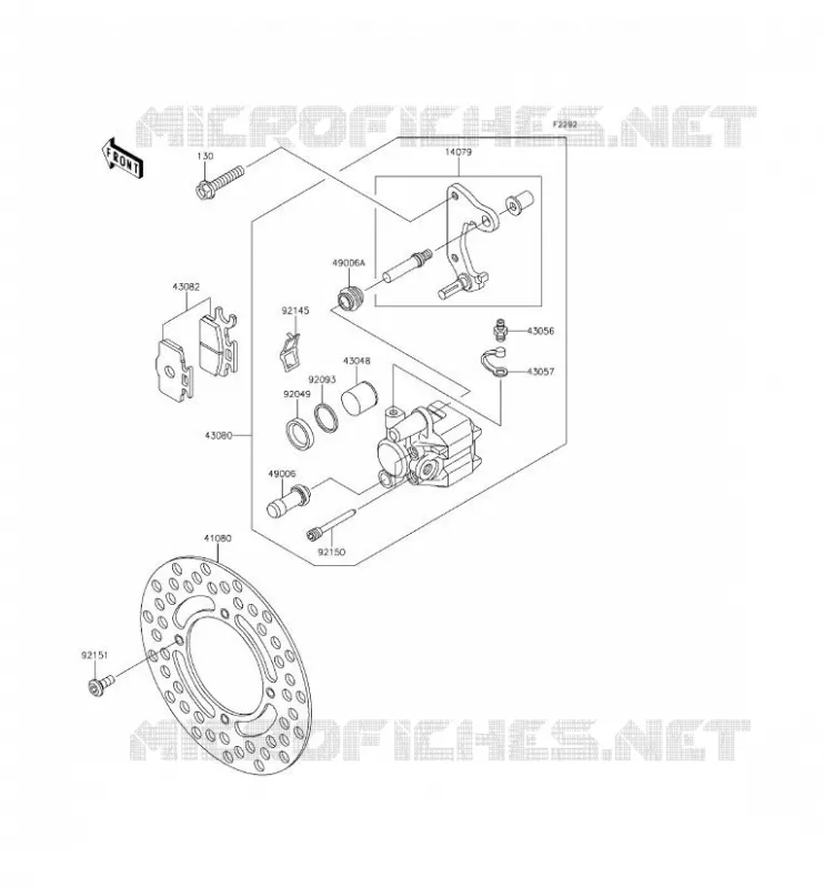 FREIN AVANT Kawasaki TOUT-TERRAIN 65 2015 KX65  KX65AFF