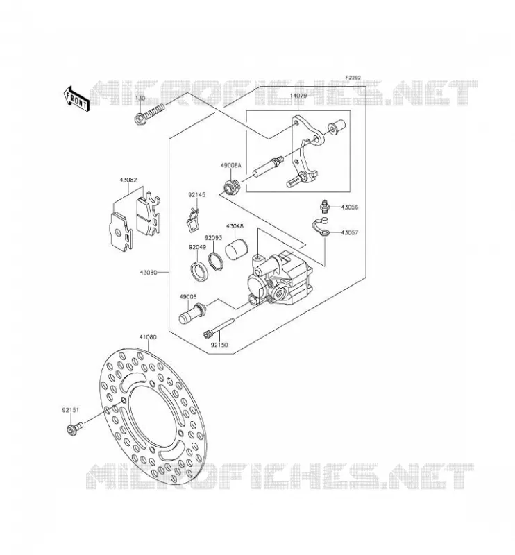 FREIN AVANT Kawasaki TOUT-TERRAIN 65 2016 KX65  KX65AGF
