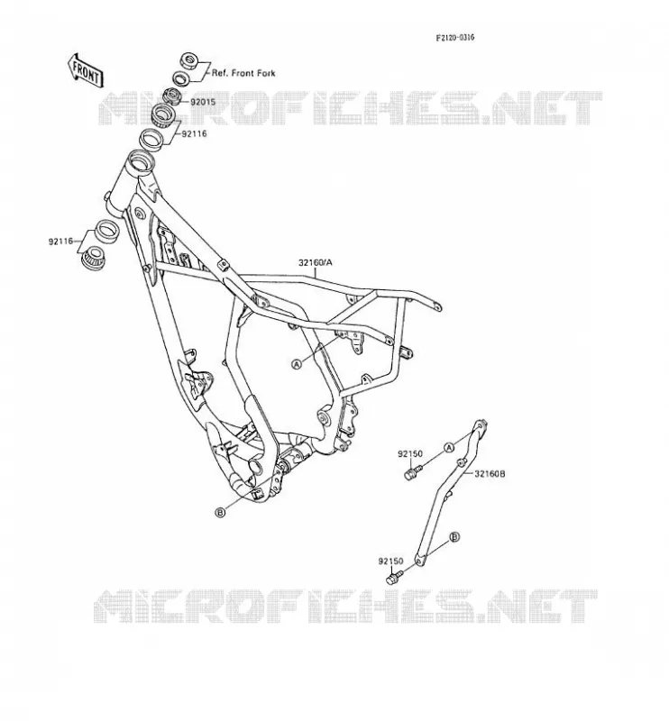 CH&Acirc;SSIS Kawasaki TOUT-TERRAIN 80 1989 KX80  KX80-L2